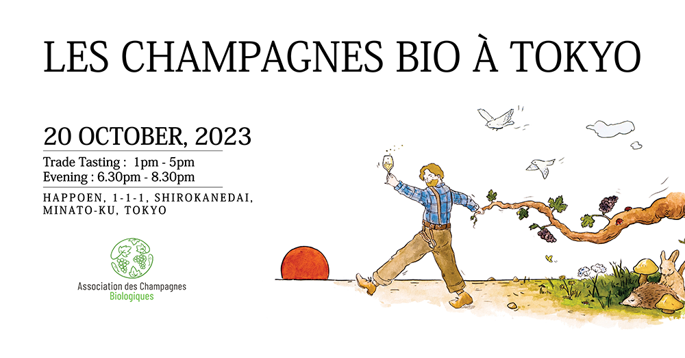 Les Champagnes Bio à Tokyo, on october 20th, 2023